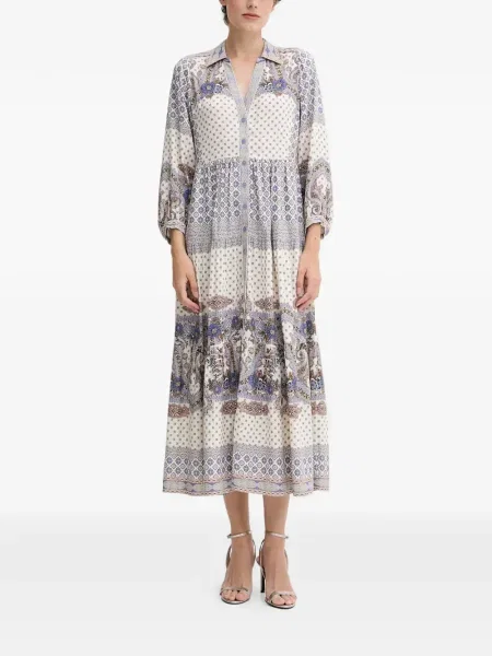 Rochie maxi Hale Bob cu model floral de costum albastru