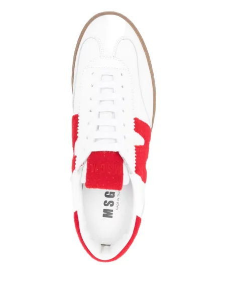 Sneakerși Msgm din piele alb