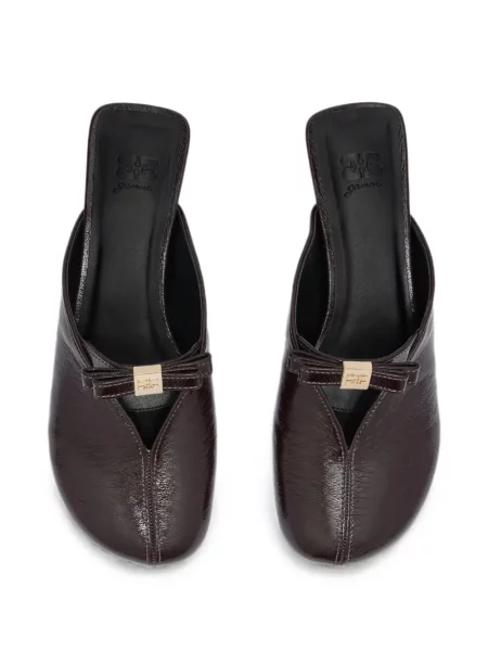 Papuci tip mules Ganni maro