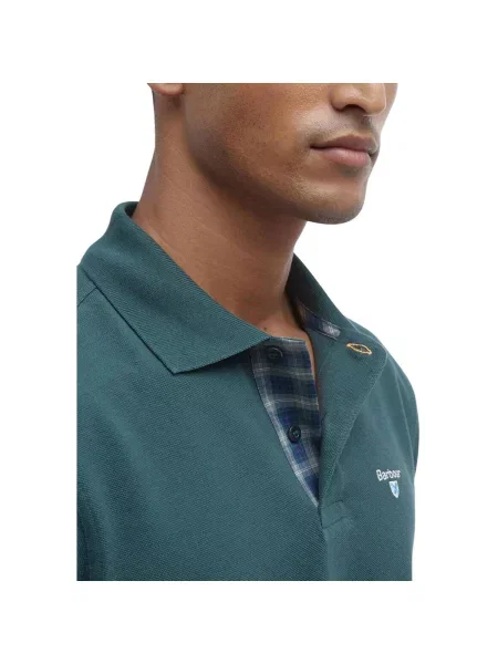 Tricou Barbour în carouri verde