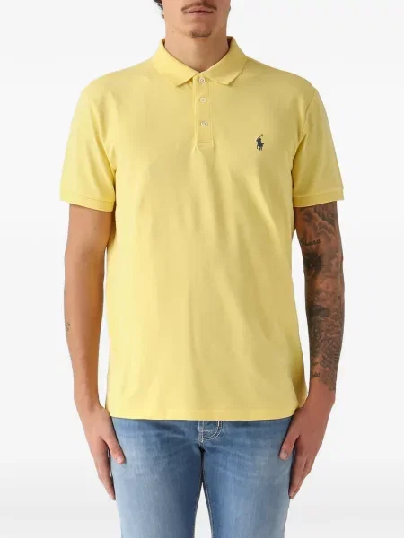 Πουκάμισο Polo Ralph Lauren με κέντημα από ζέρσεϋ μπλε