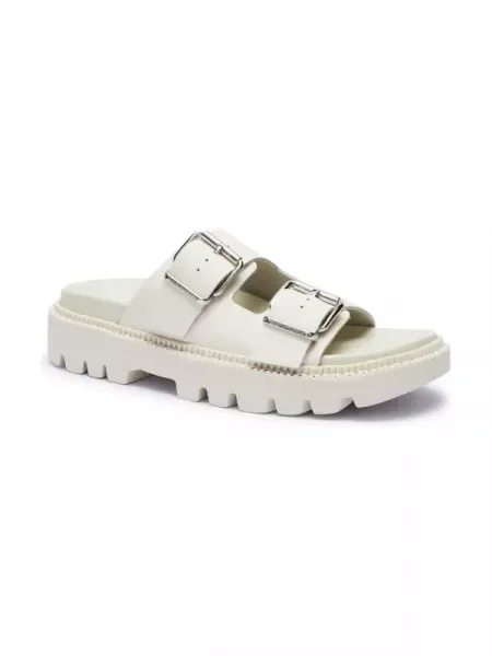 Tommy Jeans Bőr papucs fehér