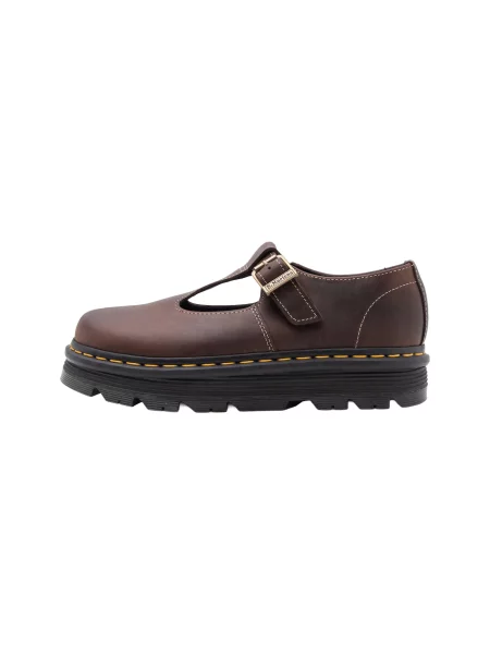 Dr. Martens Balerini cu curea glezna ZebZag închis maro