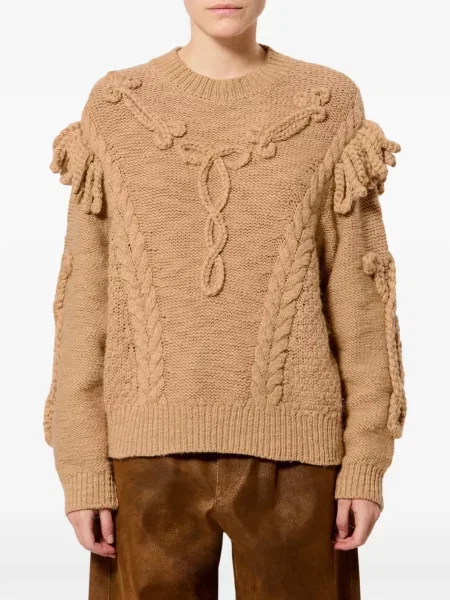Pulover Marant Etoile cu franjuri maro