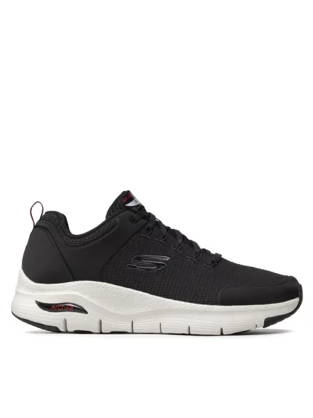 Skechers Buty Mężczyzna 42 EU Casual buty sznurowane w czarnym czarny