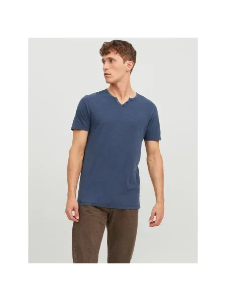 Jack&Jones Majica Split Mornarsko Standard Fit modra