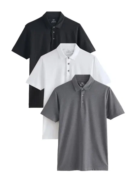 Next Tricou gri bazalt / negru alb