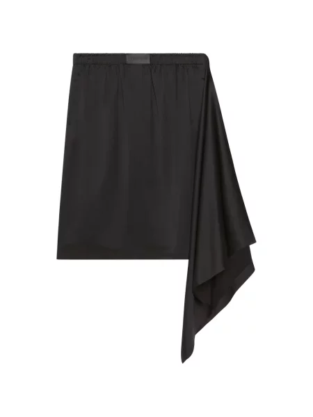 Fustă Courreges din satin drapată negru