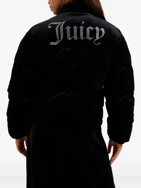 Stras geacă Juicy Couture din velur negru