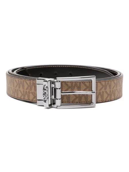Reversibil curea Michael Kors cu imagine negru