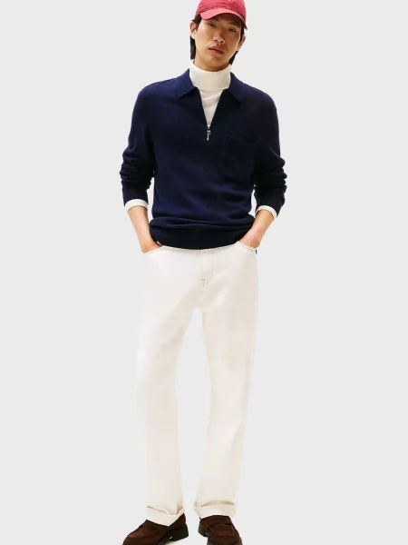 Шерстяное поло Tommy Hilfiger синее