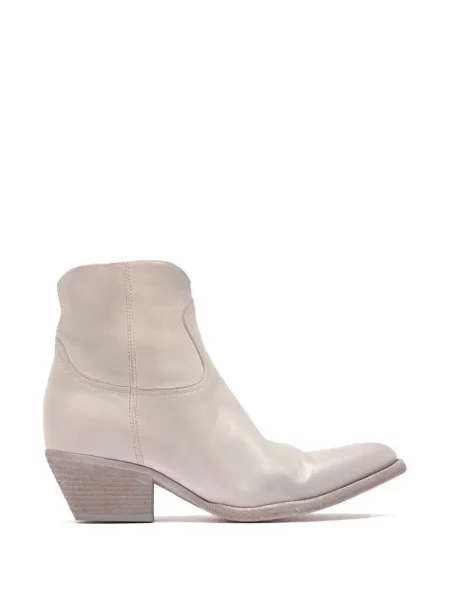 Botine Officine Creative din piele alb