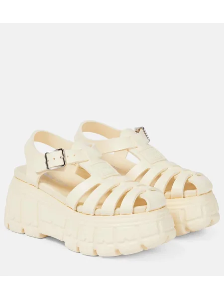 Sandali Miu Miu s platformo bela