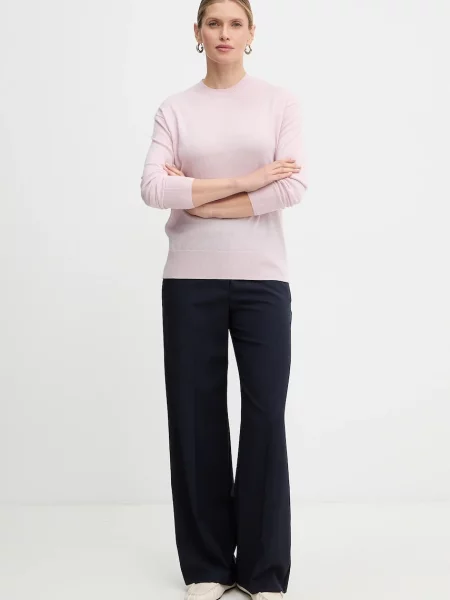 Шерстяной легкий свитер Weekend Max Mara розовый
