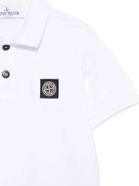 Koszulka polo dziecięca Stone Island biała