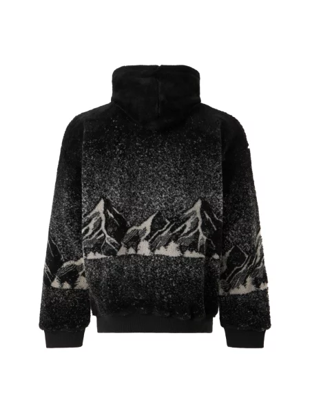 Bluza Diesel wełniana z nadrukiem czarna