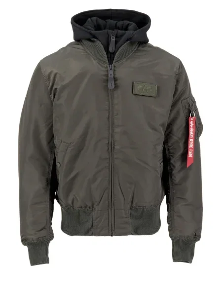 ALPHA INDUSTRIES Geacă de primăvară-toamnă negru verde