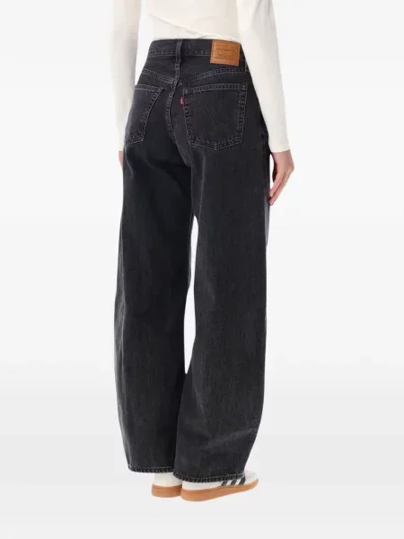 Levágott öves magas derekú szoknya Levi's® fekete