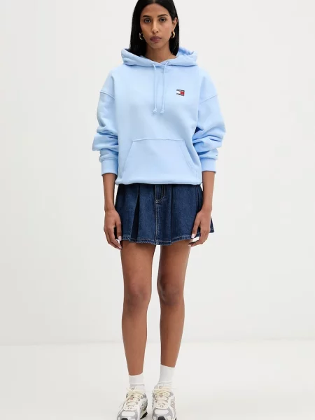 Tommy Jeans Hanorac deschis albastru