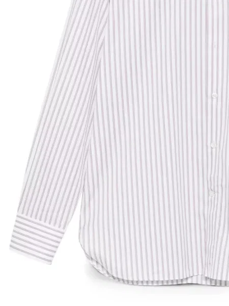 Lung cămașă Zegna cu dungi alb