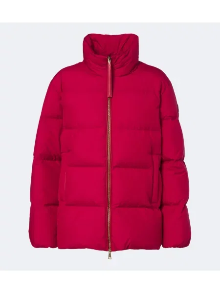 Geanta de piele Moncler roșu