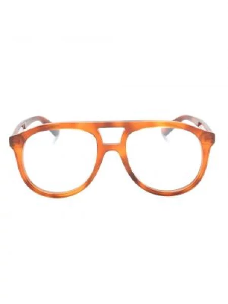 Ochelari de soare aviator Gucci Eyewear cu autograf maro