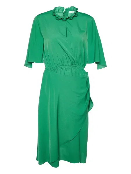 Sukienka midi Sandro kopertowa zielona