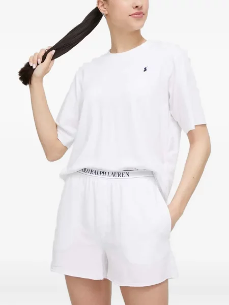 Slip de baie Polo Ralph Lauren cu imagine din jerseu alb