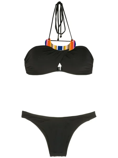 Costum de baie Amir Slama cu broderie negru