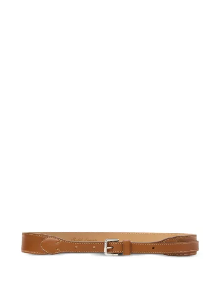 Cu centură curea Ralph Lauren Collection din piele maro