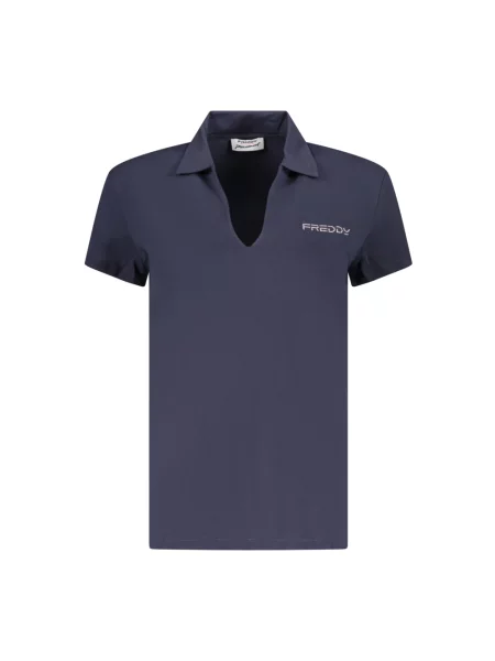 Koszulka z dekoltem v Freddy z dekoltem w serek niebieska