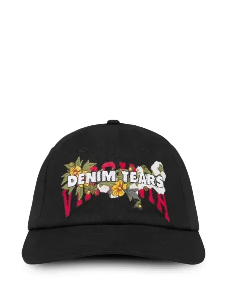 Květinová kšiltovka Denim Tears s výšivkou černá