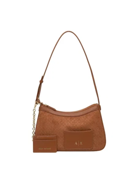 Armani Exchange torebka bagietka brązowa
