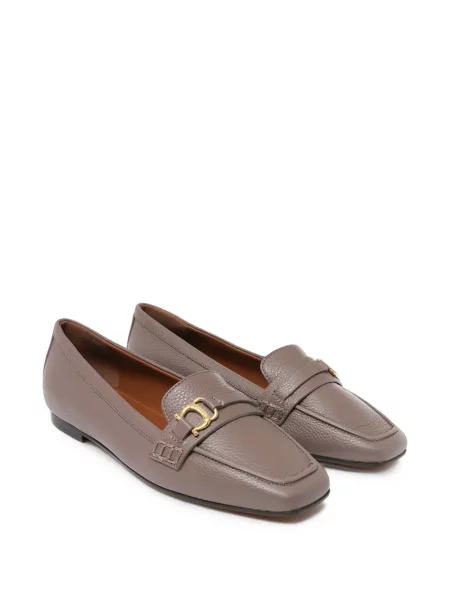 Pantofi loafer Pollini din piele gri