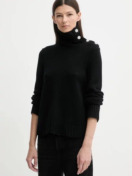 ZADIG&VOLTAIRE pulover de cașmir cu guler negru