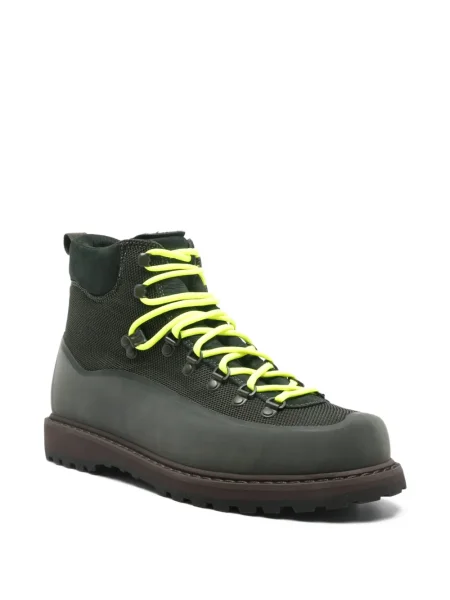 Botine Diemme cu șireturi din dantelă verde