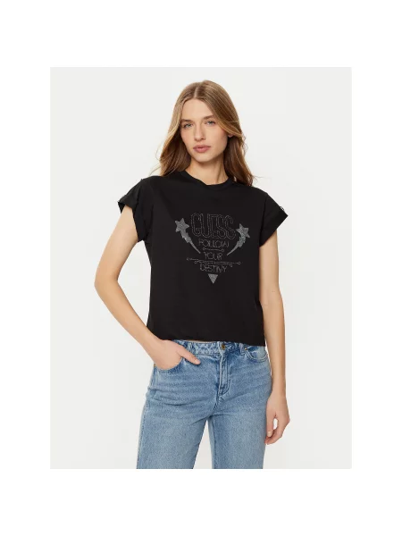 Guess T-shirt Regular Fit crna