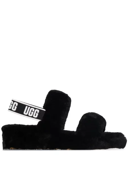 Sandale Ugg din piele de oaie negru