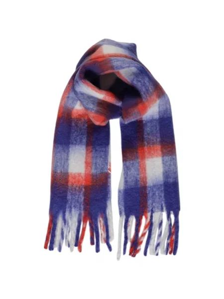 Fular Only în carouri albastru