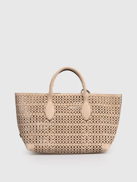 Замшева сумка-тоут Mashup з перфорацією Gianni Chiarini бежева