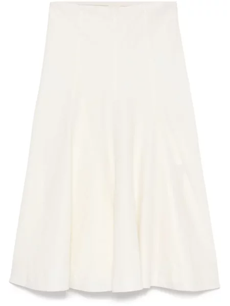 Spódnica midi Khaite do kolan biała