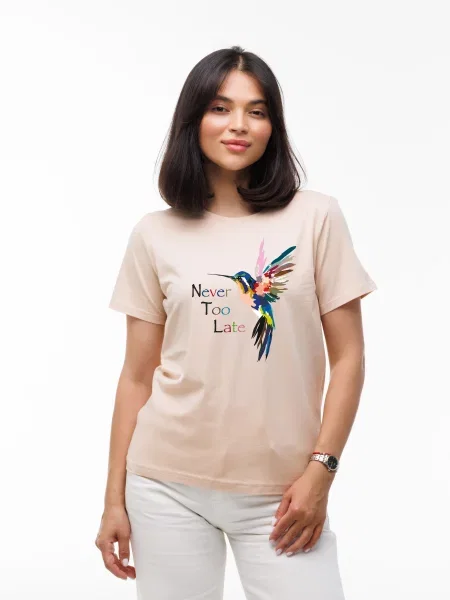 Футболка наталюкс бежевая