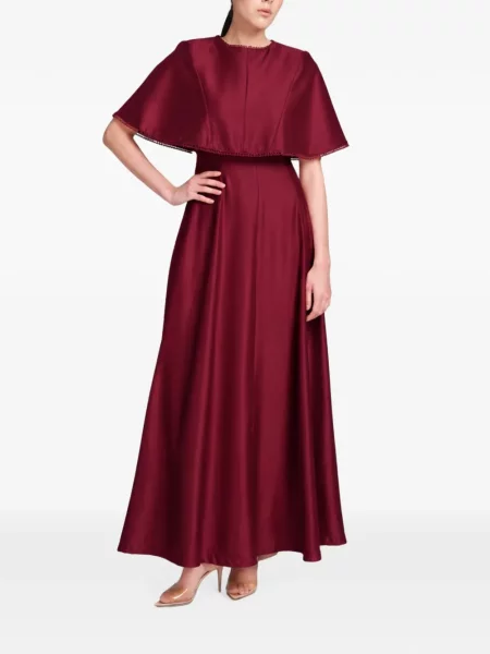 Rochie maxi Baruni în linie A roșu