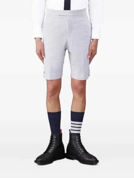 Pantaloni scurți Thom Browne cu dungi albastru