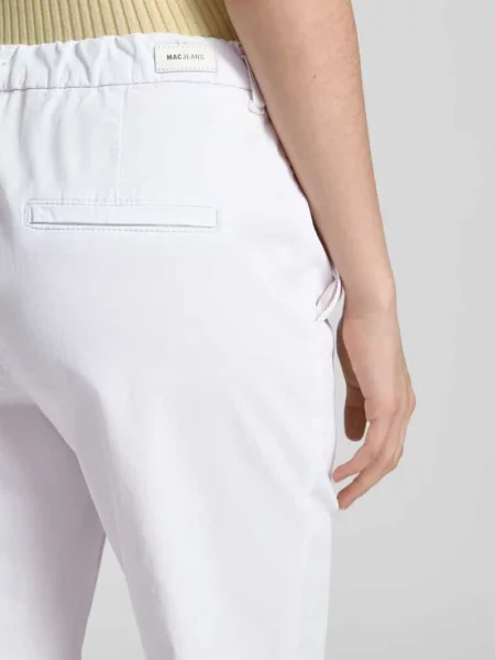 Spodnie capri z lamowanymi z tyłu Mac białe