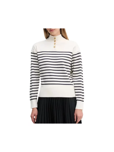 Sweter z golfem Tommy Hilfiger biały