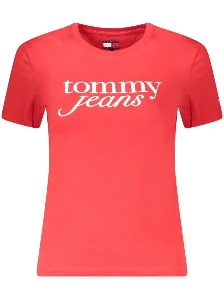 Tommy Jeans Póló Essential Slim Fit piros