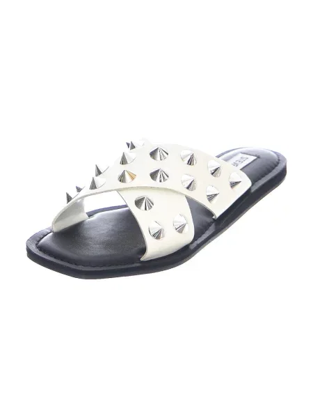 Klapki Steve Madden skórzane białe