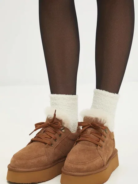 Замшевые сапоги Answear.lab коричневые