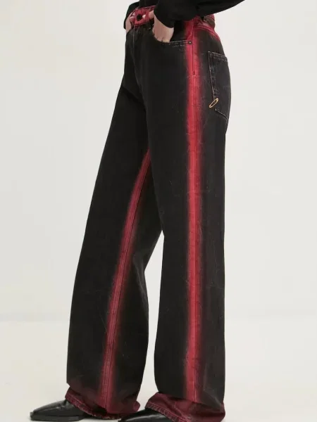 Дънки K+LUSHA с висока талия черно